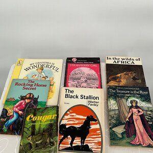 Vintage Children's Books Lot Of 7 - The Black Stallion Strawberry Girl My Grandm